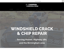Tablet Screenshot of championwindshieldrepair.com